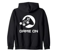 Game On Video Game Controller Gamer Logo Simbolo 1 Felpa con Cappuccio