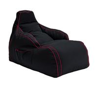 Game Over Bean Bag Chaise Longue per Video Gaming | Puff Poltrona Sacco | Per Soggiorno e Interni | Tasche Laterali per Controller | Supporto per Cuffie | Design Ergonomico (Cremisi elettrico)