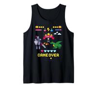Game Over & Enjoy Retro Fighting Pixel Games Graphic Designs Canotta