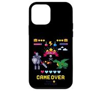 Game Over & Enjoy Retro Fighting Pixel Games Graphic Designs Custodia per iPhone 12 mini