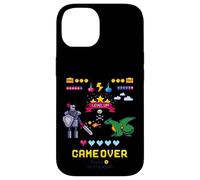 Game Over & Enjoy Retro Fighting Pixel Games Graphic Designs Custodia per iPhone 14