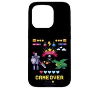 Game Over & Enjoy Retro Fighting Pixel Games Graphic Designs Custodia per iPhone 15 Pro