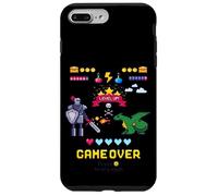 Game Over & Enjoy Retro Fighting Pixel Games Graphic Designs Custodia per iPhone 7 Plus/8 Plus