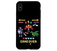 Game Over & Enjoy Retro Fighting Pixel Games Graphic Designs Custodia per iPhone XS Max
