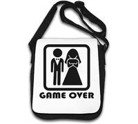 Game Over Funny Marriage Graphic Borsa a tracolla bianca