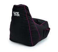 Game Over Poltrona Video Gaming Bean Bag | Puff Poltrona Sacco | per Soggiorni E Interni | Tasche Laterali per I Controller | Supporto per Cuffie | Design Ergonomico (Star Candy)