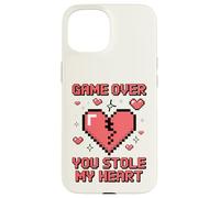 Game Over You ha rubato il mio cuore Pixel Gamer Custodia per iPhone 15