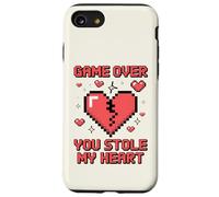 Game Over You ha rubato il mio cuore Pixel Gamer Custodia per iPhone SE (2020) / 7/8