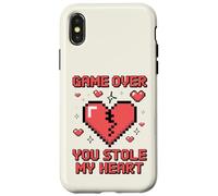 Game Over You ha rubato il mio cuore Pixel Gamer Custodia per iPhone X/XS