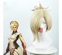 Game Ow Mercy Parrucche Per Le Donne Bionda Coda Di Cavallo Resistente Al Calore Capelli Sintetici Angela Ziegler Mercy Costume Parrucca Cosplay