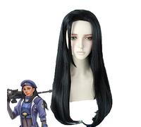 Game Ow Overwatch Young Ana Amari Wigs Costume Cosplay Parrucca Con Capelli Sintetici Neri Lunghi 60 Cm
