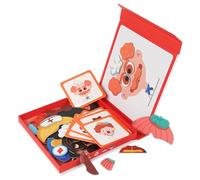 Game per puzzle magnetico per bambini - Board per il puzzle da viaggio in legno con adesivi colorati | Giocattolo di attività di abbinamento divertente per l'apprendimento precoce dei bambini a casa,