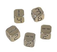 Game Playings - Blocco arrotondato per lezioni di matematica, giocattolo educativo, piccole leghe colorate a sei lati, dadi con numero Metal Dices Tabletop Game Dices