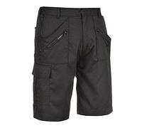 Portwest S889 Pantaloncini da Lavoro Elastici di Sicurezza Nero, L