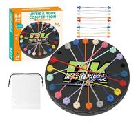 Game puzzle di stangling di corda - Rope Knot Challenge Toy | Commercio di divertimento in famiglia, gioco in famiglia con più livelli di difficoltà, per l'interazione genitore-figlio, giocattolo di s
