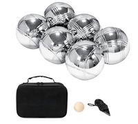 Game Set, Metal Bocce Ball Kit, Complete Outdoor Lawn Game Package, Classic Recreational Activity Gear, for Picnic, Family, Backyard, Beach, Vacation, Travel, Outdoors