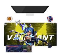 Game Valorant Jett Omen Phoenix Viper - Tappetino per mouse gamer XL, per uso ufficio, studio e casa, base antiscivolo + superficie morbida (2, 35,4" × 15,7" × 0,12")