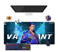 Game Valorant Jett Omen Phoenix Viper - Tappetino per mouse gamer XL, per uso ufficio, studio e casa, base antiscivolo + superficie morbida (12, 35,4" × 15,7" × 0,12")