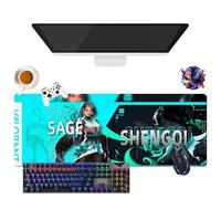 Game Valorant Jett Omen Phoenix Viper - Tappetino per mouse gamer XL, per uso ufficio, studio e casa, base antiscivolo + superficie morbida (8, 31,5" × 11,8" × 0,12")