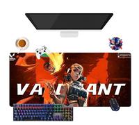 Game Valorant Jett Omen Phoenix Viper - Tappetino per mouse gamer XL, per uso ufficio, studio e casa, base antiscivolo + superficie morbida (10, 35,4" × 15,7" × 0,12")