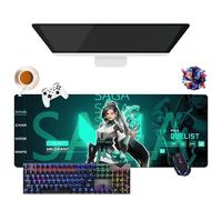 Game Valorant Jett Omen Phoenix Viper - Tappetino per mouse gamer XL, per uso ufficio, studio e casa, base antiscivolo + superficie morbida (3, 31,5" × 11,8" × 0,12")