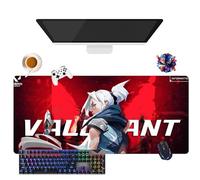 Game Valorant Jett Omen Phoenix Viper - Tappetino per mouse gamer XL, per uso ufficio, studio e casa, base antiscivolo + superficie morbida (9, 35,4" × 15,7" × 0,12")