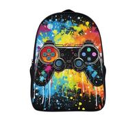 Game Zaino Per Bambini,Zaino Scuola Cartone Animato Stampato in 3D Zaini Prescolare Impermeabile Bambino Zainetto Asilo Bambino Zaino Scuola Elementare Per Ragazzi Studenti 40x28x16cm