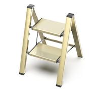 GameGem Scaletta a 2 Gradini, Sgabello Piegevole con Pedale Largo Antiscivolo in Alluminio Leggero ma Resistente, Portata 150 kg, Design Moderno Carino per Spazi Domestici Interni