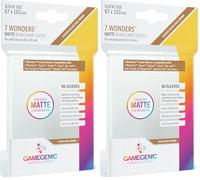 GAMEGEN!C- Matte 7 Wonders Sleeves 67 x 103 mm (80), Clear (GGS10059ML) (Confezione da 2)