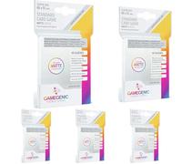 Gamegenic 50 Pack 66 x 91 mm Gray Standard Card Game Matte Sleeves (Confezione da 5)