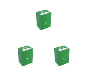 Gamegenic 80-Card Deck Holder, Green (Confezione da 3)