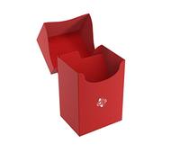 Gamegenic - Deck Holder 80+ Red - Scatola Porta Carte | Scatola Compatta e Robusta con Coperchio Autobloccante per Contenere Fino a 80 Carte, Colore Rosso