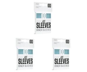 Gamegenic- Just Inner Sleeves | 100 Protezioni per Carte | Tasche Interne | Trasparente | Aspetto Lucido | 64x89mm | Gioco da Tavolo | Accessorio, Colore, GGX10002ML (Confezione da 3)