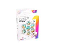 Gamegenic | Set di dadi per ruolo Summer Time | RPG Dice Set (7 pezzi) | Accessorio di gioco | Set di 7 dadi in resina di prima qualità