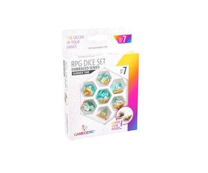 Gamegenic | Set di dadi per ruolo Summer Time | RPG Dice Set (7 pezzi) | Accessorio di gioco | Set di 7 dadi in resina di prima qualità