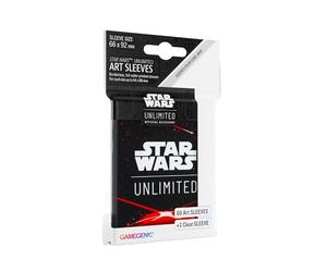 Gamegenic - Star Wars Unlimited Maniche Arte Rosse Ufficiali, Pacchetto di 60 Maniche Arte e 2 Maniche Trasparenti, Dimensione Ottimizzata per Star Wars Unlimited e Altri Giochi TCG e LCG