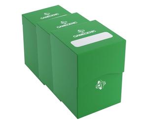 Gamegenic- Storage_Box Porta Deck 100+ Verde, Solid, Colore, GG2535 (Confezione da 3)