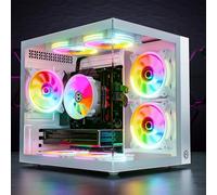 GameMachines HyperCube Snow Edition - PC da gaming - AMD Ryzen 7 5700X - GeForce RTX 4060 Ti - SSD da 1TB - 32 GB DDR4 - WLAN - Win 11 Pro