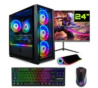 GameMachines Trinity Set completo - Gaming PC - AMD Ryzen 7 5700X - GeForce RTX 4060-1TB SSD - 32GB DDR4 - WLAN - Tastiera - Mouse - Mouse - Monitor - 24 pollici 165Hz - Win 11
