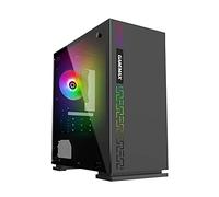 GAMEMAX H605-TR Dark Ranger Case Mini Micro Tower 0.6MM SPCC con Ventol Rainbow 3*USB3.0/2.0 Pannello Laterale in Vetro Temperato (AxPxL: 410x375x190 mm)