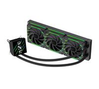 GAMEMAX HAILSTORM 360 BK - Raffreddatore CPU ad alte prestazioni, display LCD modulare da 3,95", 24 LED ARGB, 2200 giri/min, 66,89 CFM, motore rinforzato, compatibile con Intel/AMD