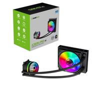 GameMax Iceburg - Raffreddatore a liquido ARGB CPU, 120 mm, raffreddamento ad acqua per CPU da 120 mm, per Intel e AMD, 1 ventola ARGB Infinity PWM da 120 mm, da 800 a 2000 giri/min e tappo girevole