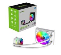 GameMax Iceburg - Raffreddatore a liquido ARGB CPU, 120 mm, raffreddamento ad acqua per CPU da 120 mm, per Intel e AMD, 1 ventola ARGB Infinity PWM da 120 mm, da 800 a 2000 giri/min e tappo girevole