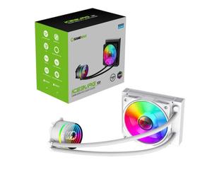GameMax Iceburg - Raffreddatore a liquido ARGB CPU, 120 mm, raffreddamento ad acqua per CPU da 120 mm, per Intel e AMD, 1 ventola ARGB Infinity PWM da 120 mm, da 800 a 2000 giri/min e tappo girevole