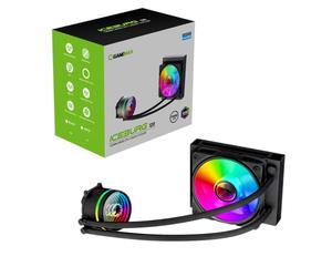 GameMax Iceburg - Raffreddatore a liquido ARGB CPU, 120 mm, raffreddamento ad acqua per CPU da 120 mm, per Intel e AMD, 1 ventola ARGB Infinity PWM da 120 mm, da 800 a 2000 giri/min e tappo girevole