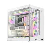 GAMEMAX NEX C56 WH Case gaming ATX mid-tower Airflow, vetro temperato 270°, 7 ventole ARGB 120 mm preinstallate, USB-C, 2× USB 3.0, radiatore 360 mm, per desktop, RTX 4090 & RTX 5090