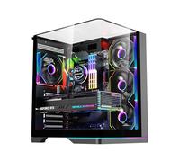 GAMEON Valkyrie X Mid Tower Gaming PC Case Nero con 4 ventole ARGB preinstallate, pannello laterale in vetro temperato, supporto ATX/M-ATX/ITX, 360 mm di raffreddamento a liquido, armadio da gioco ad