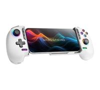 Mars Gaming MGPXPRO, Gamepad Bluetooth 5.0 2in1, Supporto Smartphone fino a 7", Joystick e Grilletto Magnetici Hall Effect, Pulsanti Macro e Turbo, PS4|Switch|Switch 2|PC|Android|iOS 13.0+, Bianco