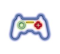 Forever Lampada da parete Neon LED Gamepad multicolore USB/AAA, decorativa per bambini e giocatori