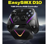 Gamepad wireless EasySMX TMR Stick Controller D10 compatibile con PC/Switch/Steam/Telefono/TV, dock di ricarica, micro trigger